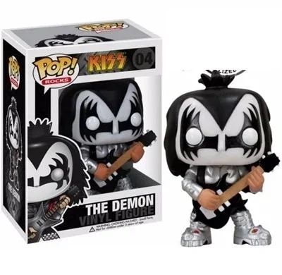 thumbnail image 1 of 2025 ¡NUEVO! FUNKO POP Rocks KISS #04 The Demon #121 #05 Spaceman #123 #06 Starchild #122 Catman #07 Figura de acción Colección de juguetes, 1 of 5