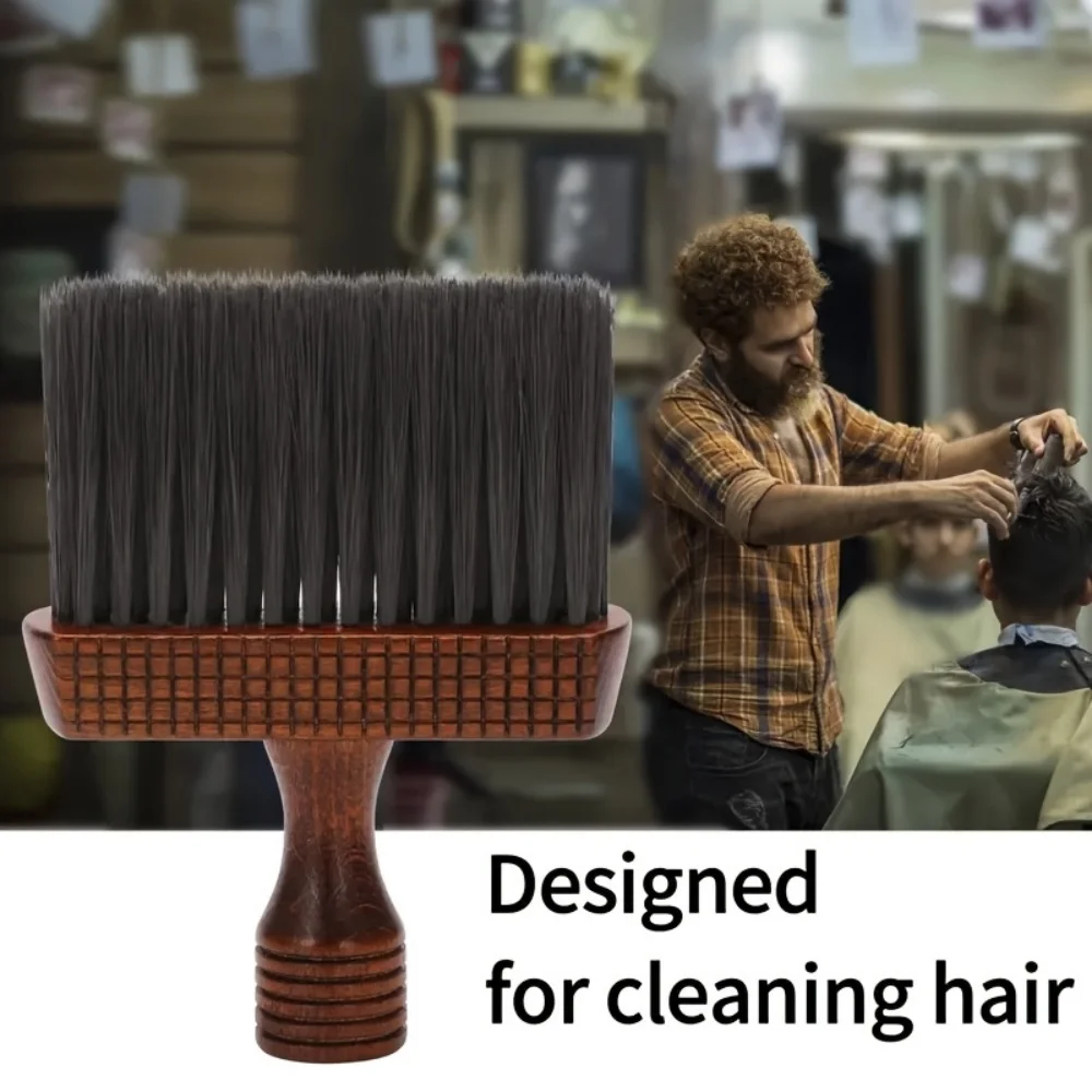 Spazzola per la Pulizia dei Capelli, Strumento Specializzato in Legno per Parrucchieri, con Manico in Legno Naturale per Pulizia e Bellezza - immagine 4