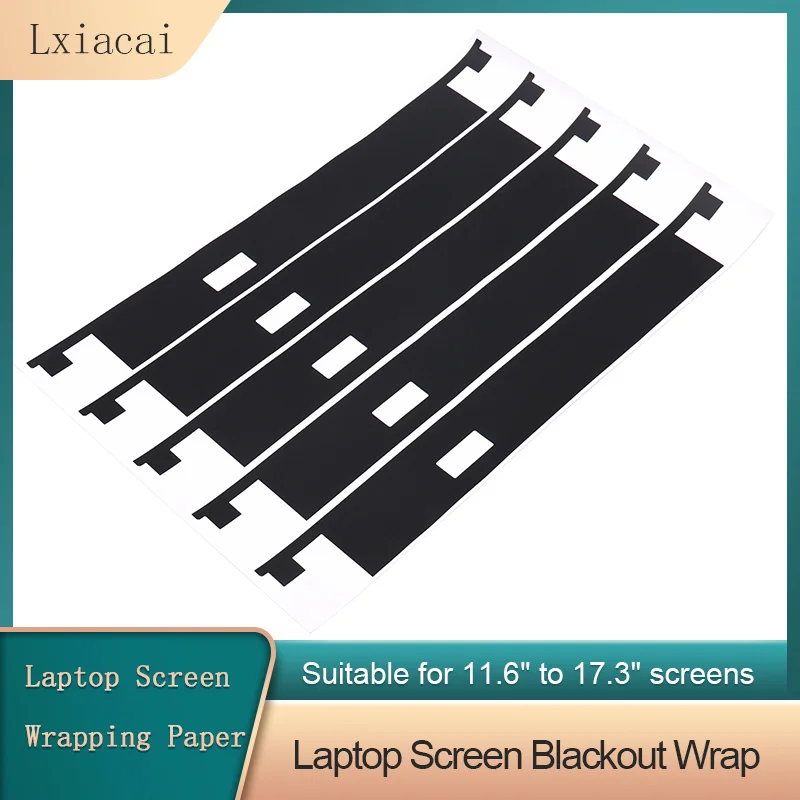 Adhesive Edge Banding Screen Wrap Sticker Black Aluminum Film Tape Laptop Refurbishment Repair Parts Notebook LCD Bezel 5 Sets lcd display adhesive tape,lcd screen bezel