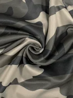 Plus Size Women's Camo Capri Leggings with Side Stripe Cutouts Stylish High Elasticity Knit Sporty  Fashionable Casual Pants - Image 5