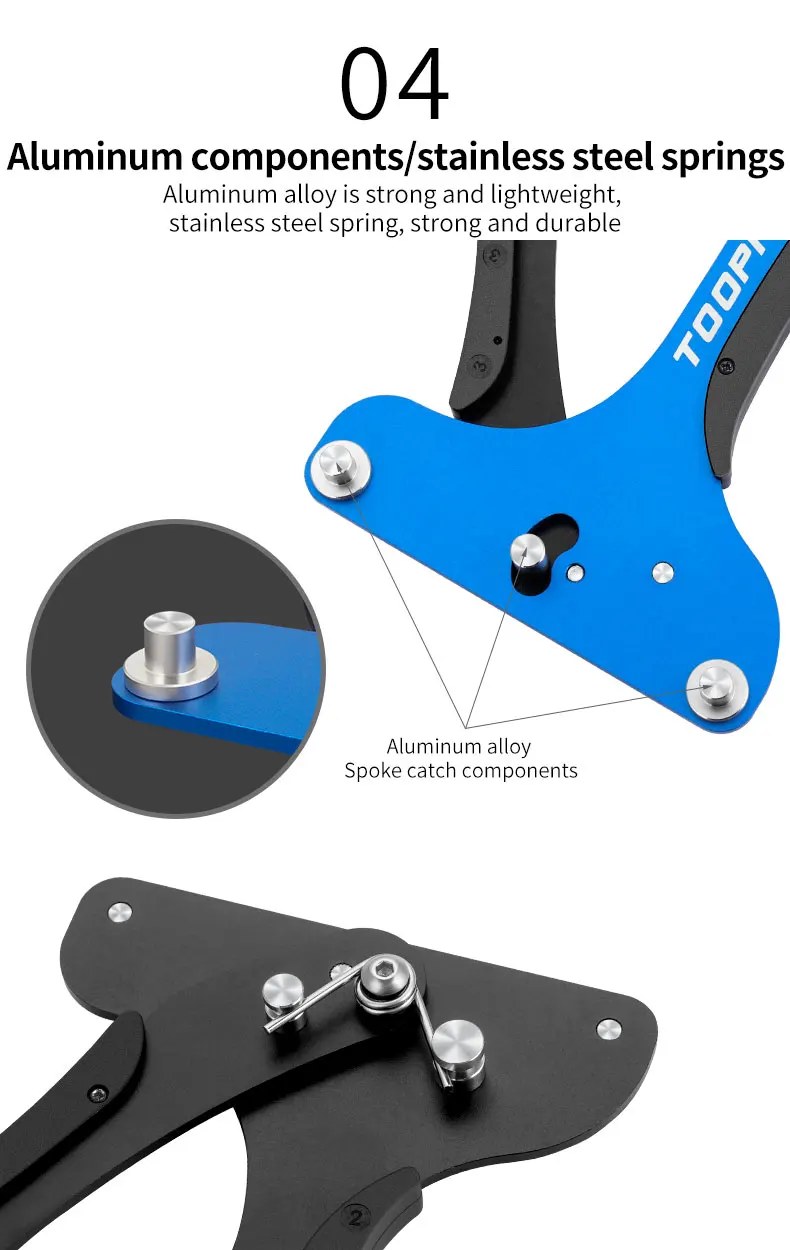 TOOPRE Fahrrad Aluminium Legierung Speichen Spannung Meter Für MTB Fahrrad Felge Rad Gruppe Spannung Abweichung Korrektur Messung Werkzeug – Detail 7