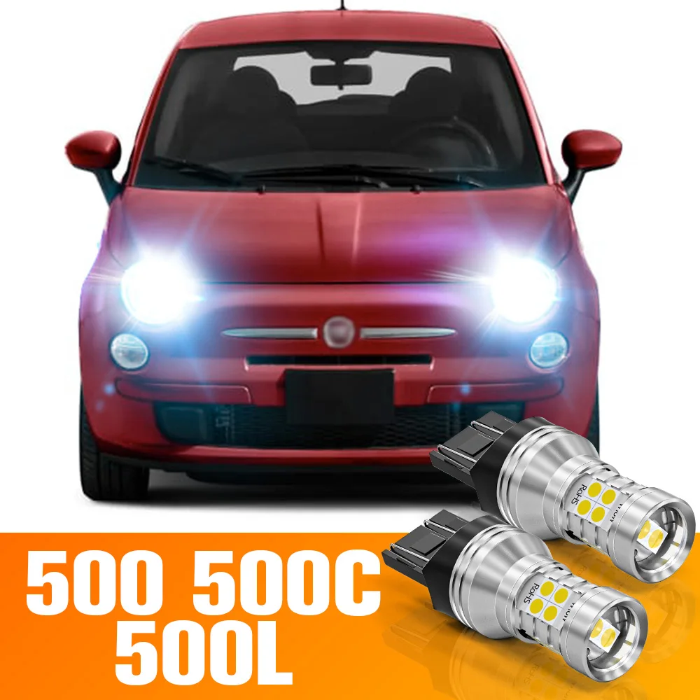 2x Acessórios DRL LED Daytime Running Light Bulb Para Fiat 500 500C
