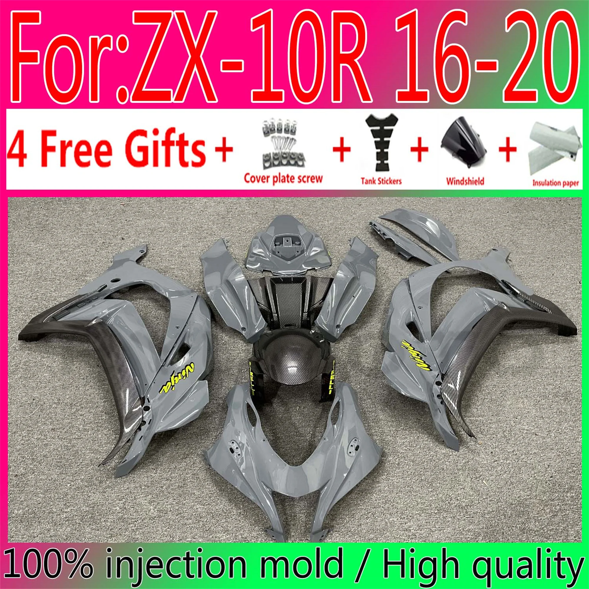 

New Motorcycle Injection Full Fairings For Kawasaki ZX-10R ZX10R 2016 - 2020 16 17 18 19 20 Bodywork Fairing