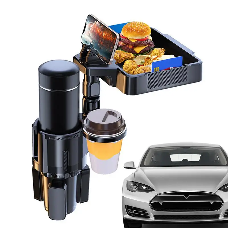 

Car Cup Holder Expander Tray With Detachable Car Cup Holder Tray Car Food Trays For Eating Cup Holder Tray Table Car Accessories