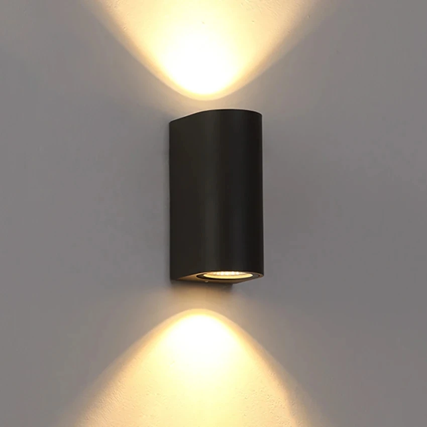 LED Wall Lamp GU10 Base Outdoor Waterproof Wall Lights Garden Porch Wall Lighting Aluminum AC86-265