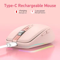 Dual Mode Rechargeable Bluetooth 2.4G Wireless Mouse RGB Mute Mouse For Windows Mac IOS Android Laptop Tablet Phone PC 5