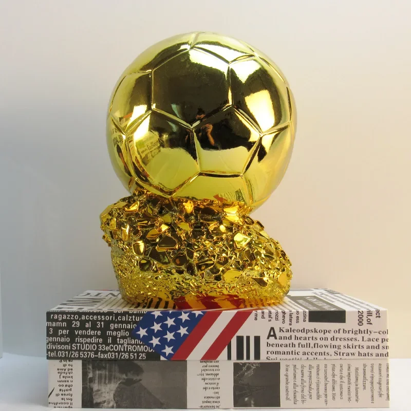 

2024Golden Ballon Football Excellent Player Award Competition Honor Reward Spherical Trophy Customizable Best Gift Home Decor