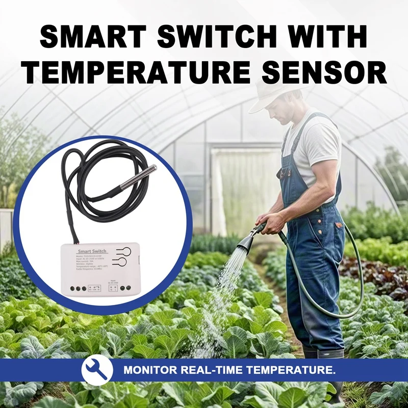 Tuya Smart Zigbee Switch With Temperature Sensor Passive Dry Contact Zigbee Relay Work With Home Assistant - 3