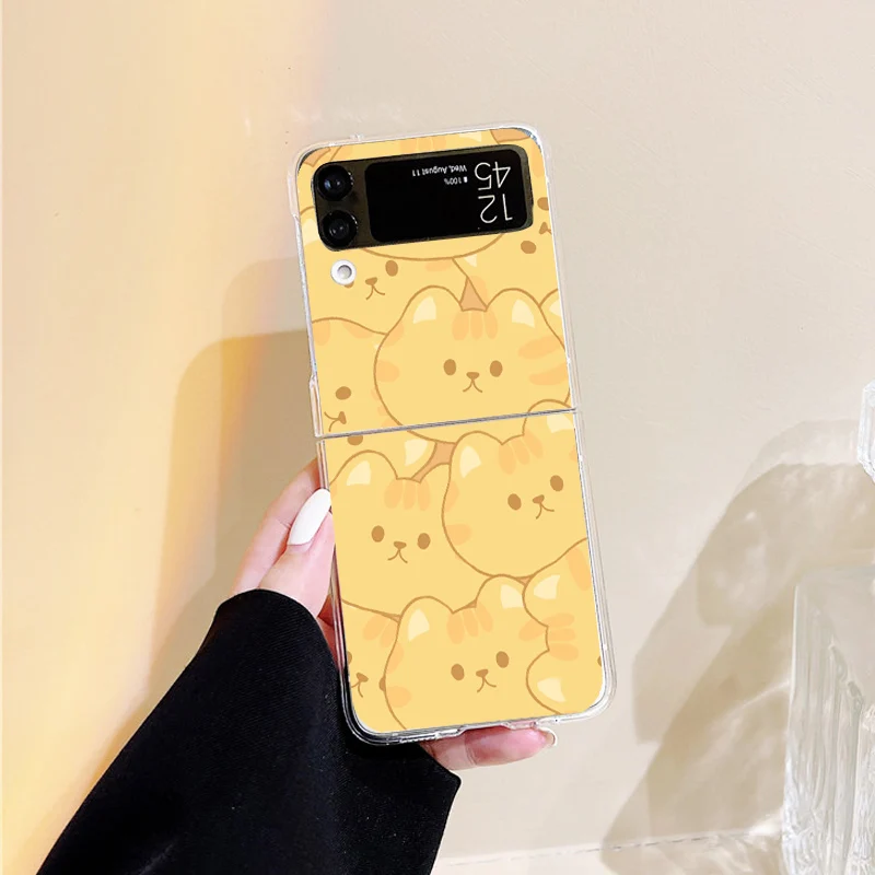 Adorable Cartoon Dinosaur Duck Folding Phone Case - Hard Shell Cover