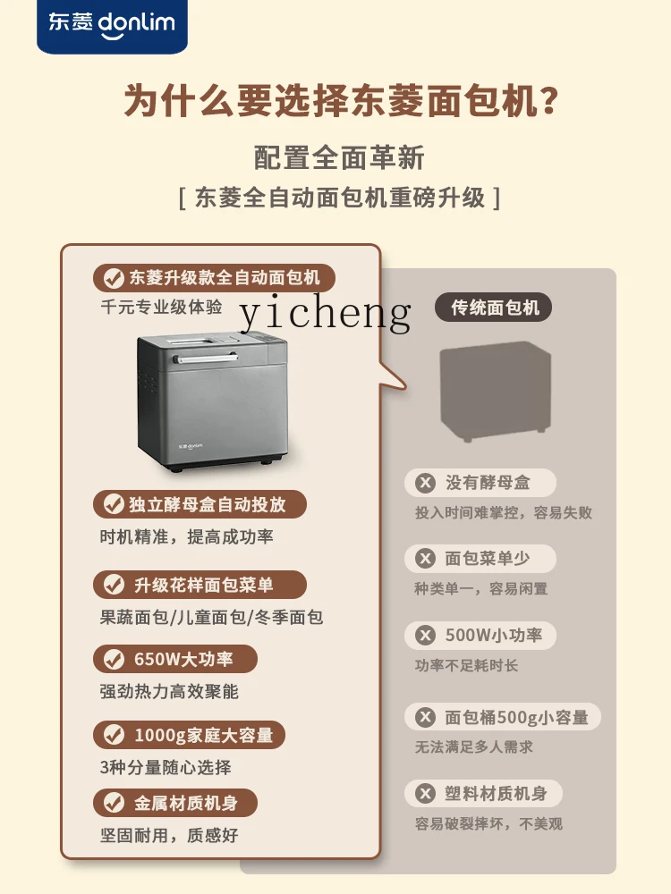 Tqh Bread Maker Household Automatic-Spreading Cake Machine Dough Multi-Function Breakfast Maker 2