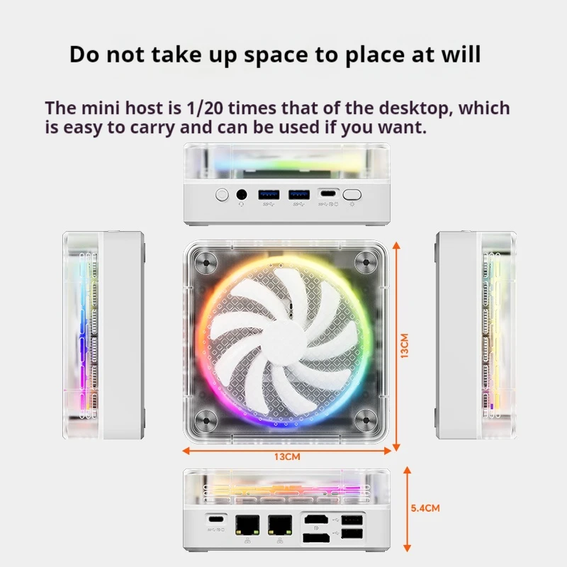 Genmachine Mini PC 7840HS 780M R9 6900HX 680M Windows 11 Ryzen Gaming Pc Computer WiFi 6/Bluetooth 5.2/OCuiLink/HDMI/USB 4 4