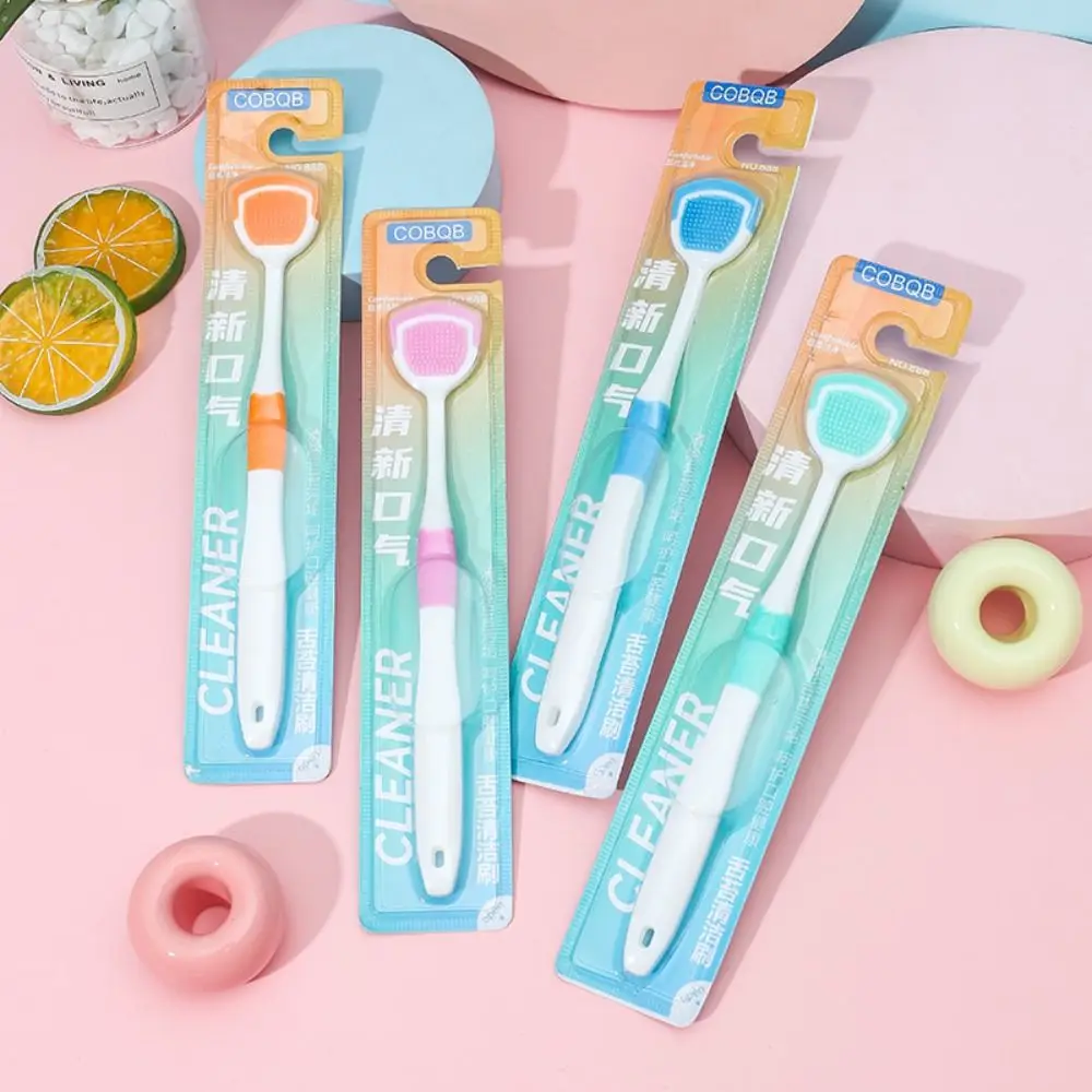 1PC Lightweight Soft Silicone Tongue Scraper Soft-Haired Hygiene Oral Care Tool Cleaning Tongue Cleaner Daily