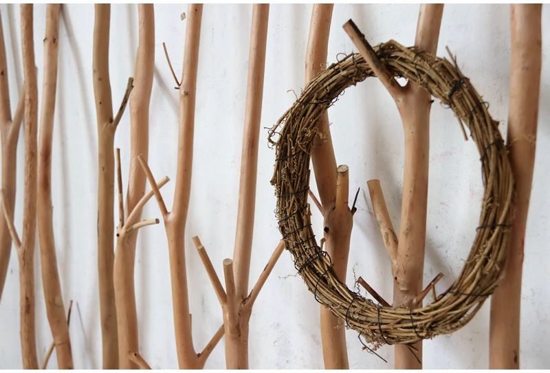 Tronc de branche en bois massif, vitrine décorative, décoration de