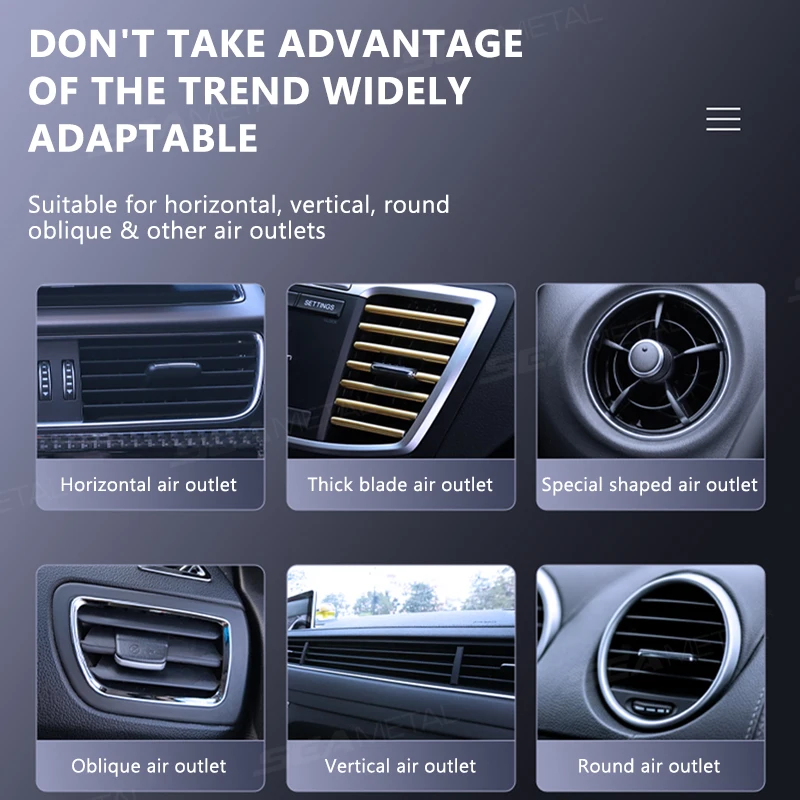 Black PU Leather Car Air Vent Storage Bag with Magnetic Glasses Holder