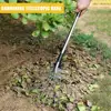 Telescopic Metal Rake Garden Leaf Rake Gardening Leaves Rake Long Handle Claw Rake Nail Rake Backyard Lawn Farm Cleaning Tool 2
