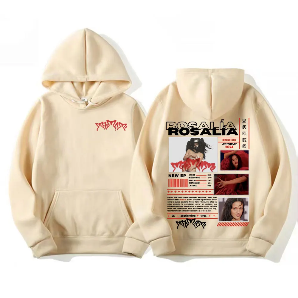 Singer Rosalía Album Motomami Tour Hoodies Men Women Fashion Hip Hop Pop Music Sweatshirts Autumn/Winter Casual Oversized Hoodie 4