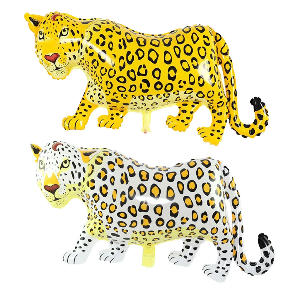 2 stücke Leopard Luftballons Woodland Tiere Leopard Jagd Gepard Ballon Dschungel Safari Geburtstag Party Dekoration Kinder Geschenke Globos – Detail 7