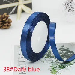 Elegant Satin Ribbon Tapes for Crafting and Decorative Gift Wrapping - 25 Yards, Multiple Widths (38  Navy Blue)