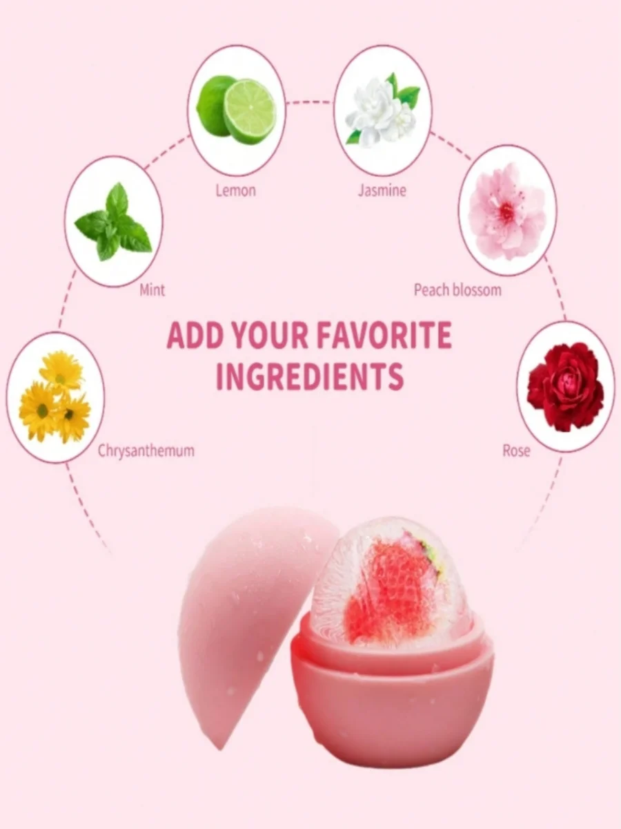 Silicone Round Ball Ice Massage Roller Mold Facial Ice Clean Rolling Mold Body Relaxing Ice Massager Handheld Mould Massage Tool