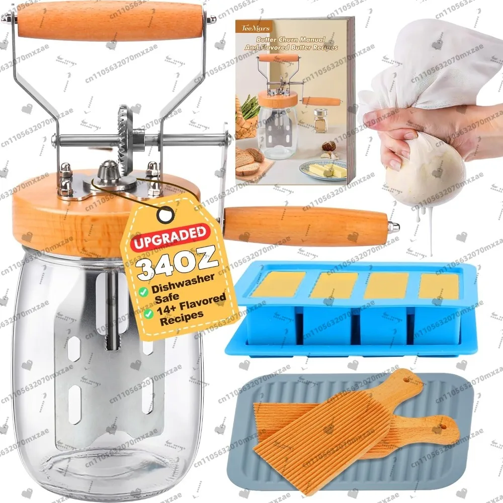 34ozMasonJarButterMakerKitHandCrankChurnerButterPaddleMoldCheeseclothforHomemadeFreshButterMaking-AliExpress15