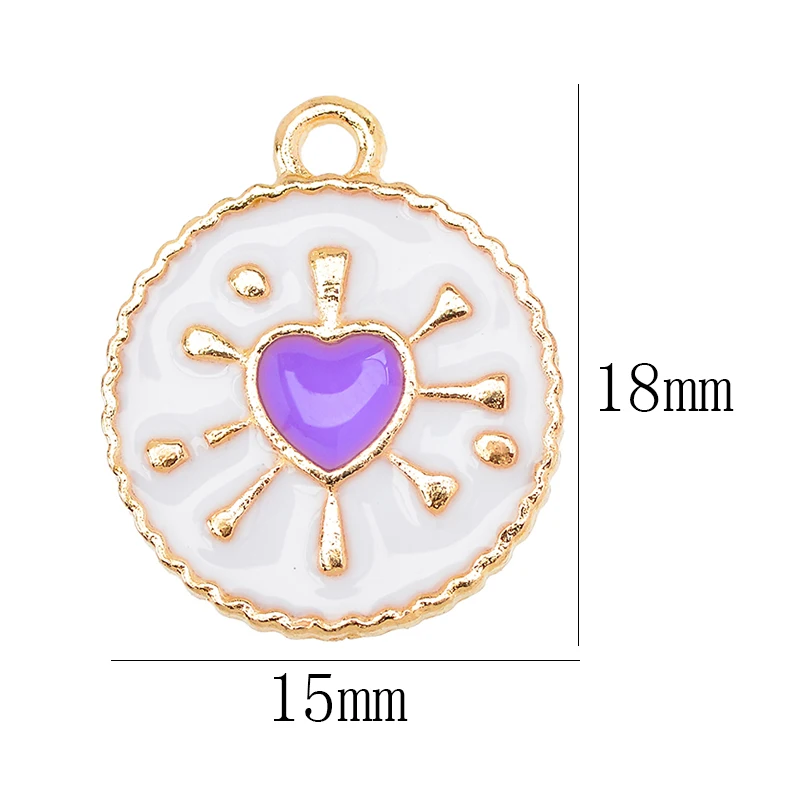 10 Pairs Heart Magnet Connector Clasp End Connector Round Magnetic Charms  For Lovers Bracelet DIY Jewelry Making Accessories