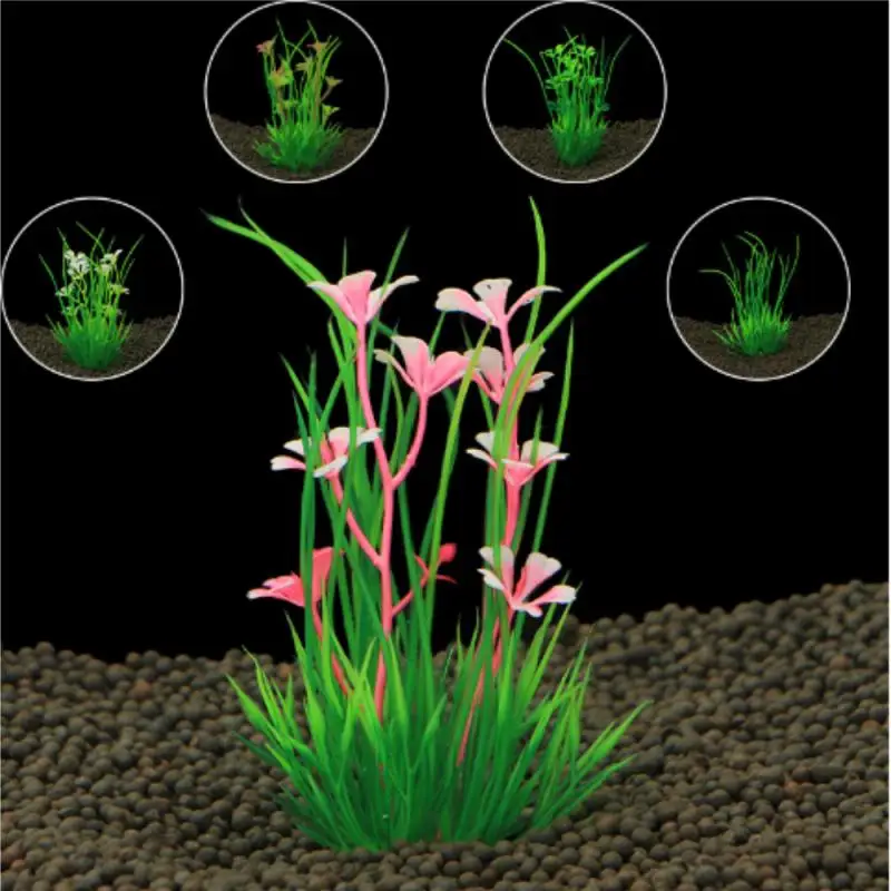 Artificial Aquarium Plants Decoration Fish Tank Water Plant Grass Ornament Plastic Underwater Aquatic Water Weeds Viewing Decor