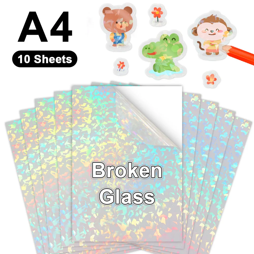 10 Sheets Printable Vinyl Sticker Paper Transparent Letter Size Adhesive Vinyl  Paper Sticker Clear PET Label Paper Waterproof - AliExpress
