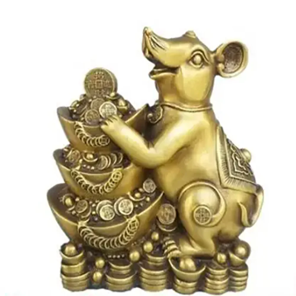 Ornamento Per Topo In Rame Con Statua In Rame, Cornucopia In Rame, Zucca In Rame, Ruyi In Rame, Yuanbao In Rame, Ornamento Per Topo