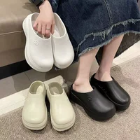Women‘s Clog Slippers Summer WaterProof Nurse Shoes Chunky Garden Shoes For Women Slip On Sandals EVA Platform Thick Mules New 1