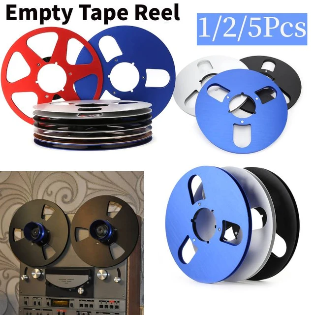 1/4 7 Inch Empty Tape Reel, 11 Holes Universal Open Reel Sound Tape Empty  Reel, Aluminum Take Up Reel to Reel for Nab Tape (Color : Silver)