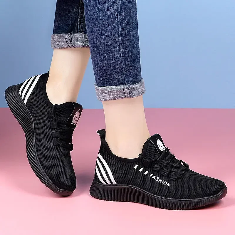 Women Sneakers Women Vulcanize Sport Outdoor Lace-up Platform Sneakers