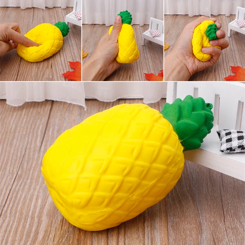 

Сжимаемая мягкая ананасовая игрушка для снятия стресса с фруктовым ароматом, медленно поднимающаяся игрушка, Прямая поставка