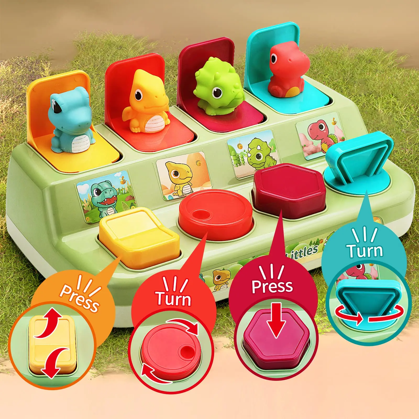 Montessori toys Interactive Activity Pop Up Toy for Babies Cause and Effect Toy Baby Development Games Montessori Educational Learning