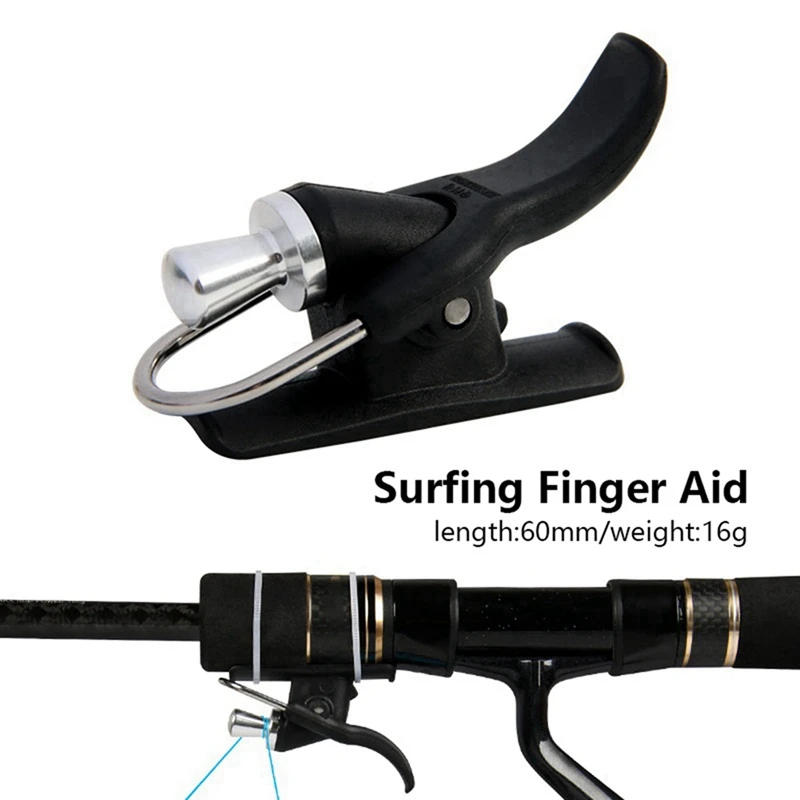 4 Set Sea Fishing Trigger Cannon Surf Fishing Trigger Aid Fixed Spool Casting Aid Thumb Button Accessories