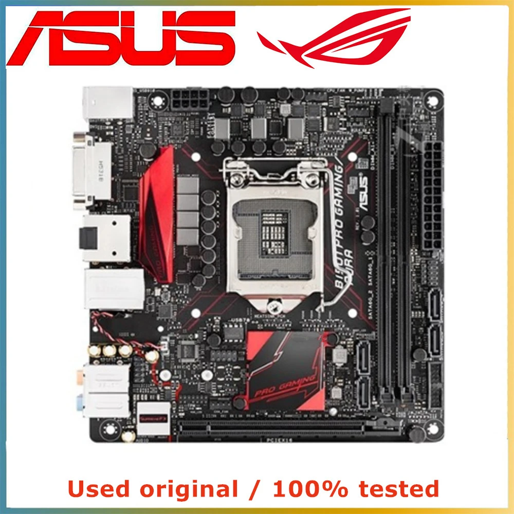 

MINI ITX для ASUS B150I PRO GAMING AURA компьютерная материнская плата LGA 1151 DDR4 32G для Intel B150 десктопная материнская плата PCI-E 3,0 X16
