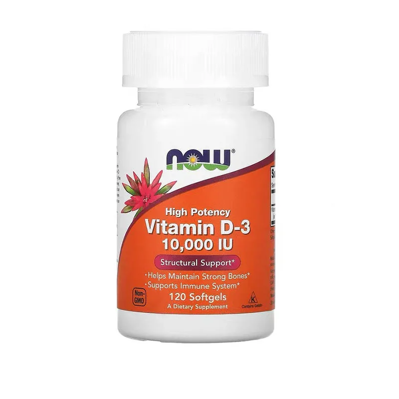 

Now Vitamin D-3 10000 IU 120 Capsules Helps Maintain Strong Bones Free shipping