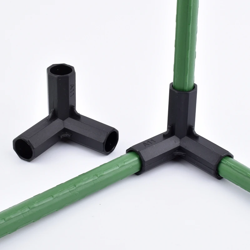 2-30Pcs Gardening Plant Stakes Edging Corner Connection Wardrobe Greenhouse Frame Building Fittings Connectors For Flower Stands