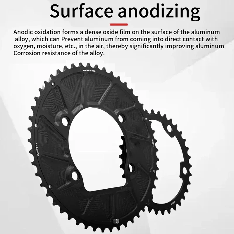 Chainwheel RIRO 110BCD Chainwheel for R7100 R8100 R9200 11S 12S Road Bike Chainring 50-34T 52-36T 53-39T 54-40T 110 BCD Chainring