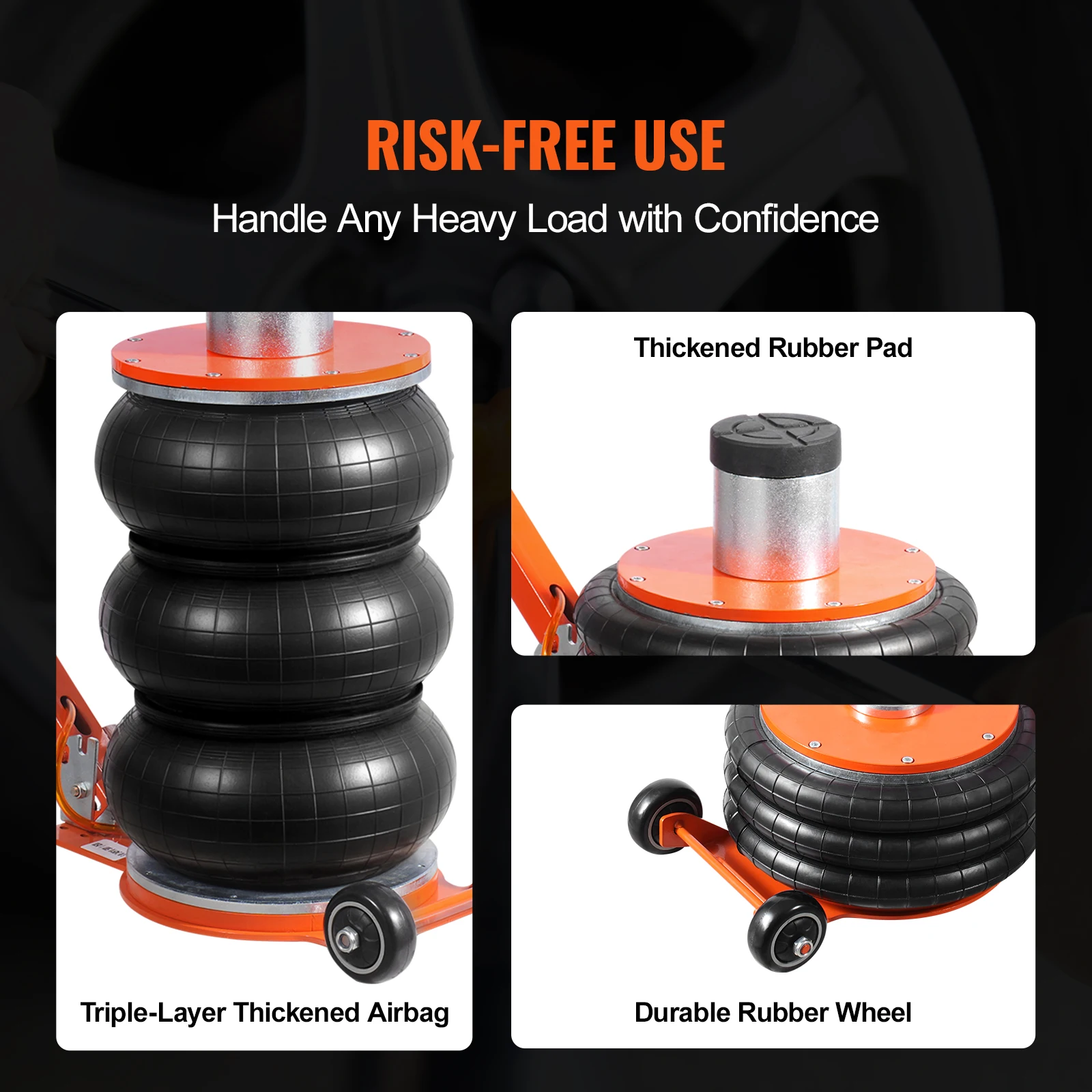 Pneumatic Lifting Jack with Adjustable Handle for Car Maintenance