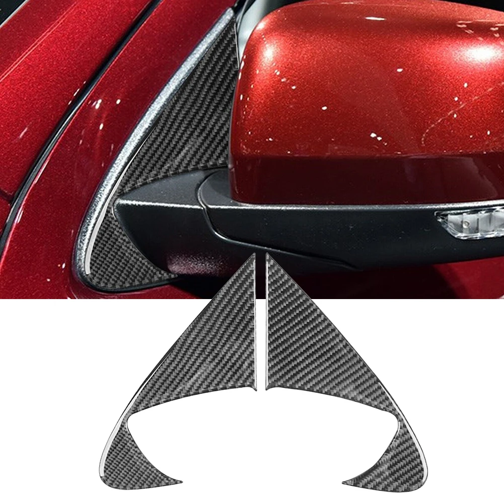 

2PCS A-Pillar Panel Cover Real Carbon Fiber Side Mirror Base A-Pillar Panel Cover For Durango 11-24 Automotive Interior Parts