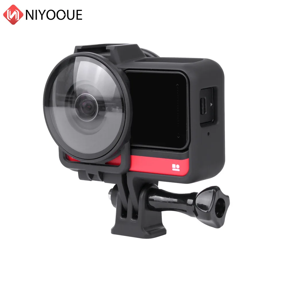 충격 방지 플라스틱 보호 케이스 프레임, 360 ° 파노라마 렌즈 보호기, DJI Insta360 One R 액션 카메라용 액세서리