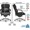 La-Z-Boy Sutherland Ergonomic Faux Leather Swivel Computer and Desk Chair, Black (CHR10048A) 2