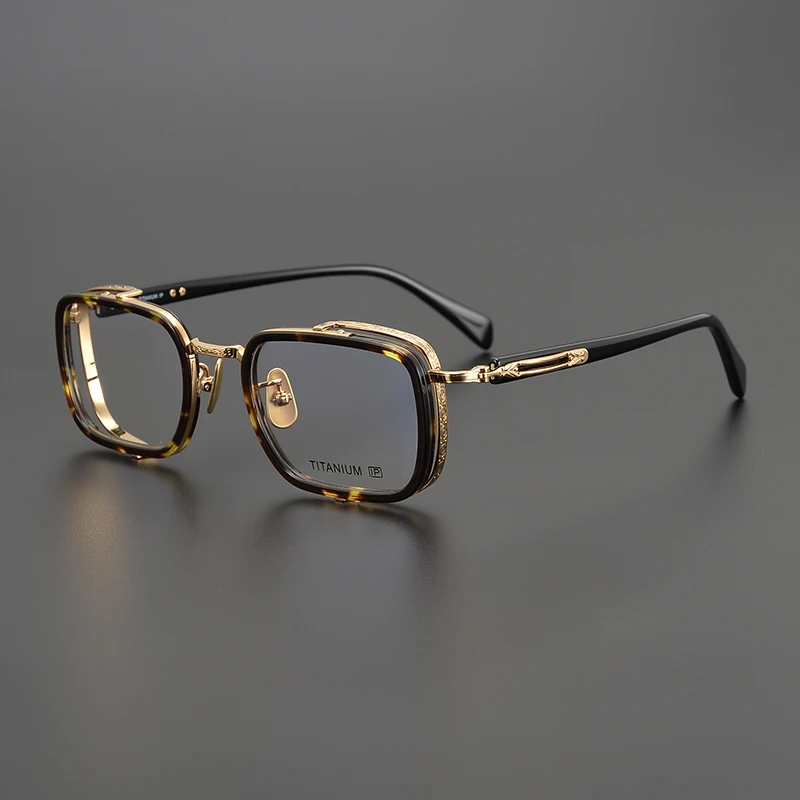 

2023 New fashion glasses frame men retro Designer square titanium optical eyeglasses Myopia reading women personalized eyewear