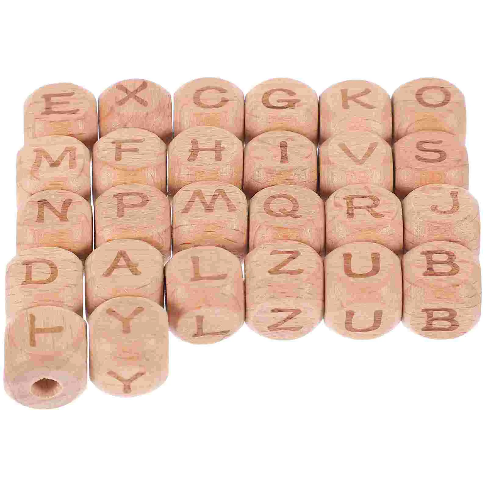

104pcs English Letters Wood Letter Beads DIY Jewelry Making Loose Beads DIY Beads