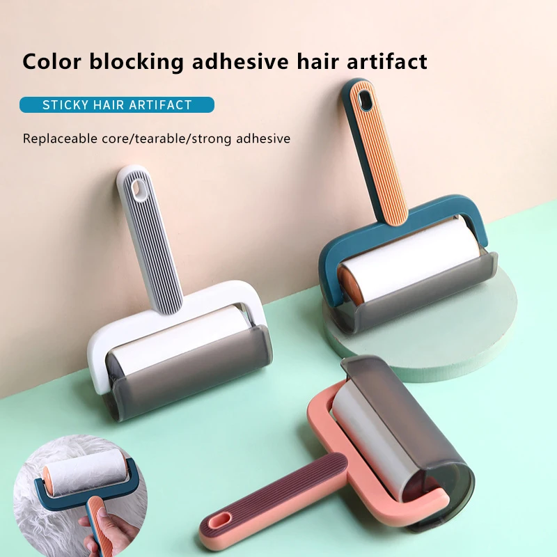 Washable Clothes Hair Sticky Roller Reusable Portable Home Clean Pet Hair Remover Carpet Bed Sofa Dust Collector