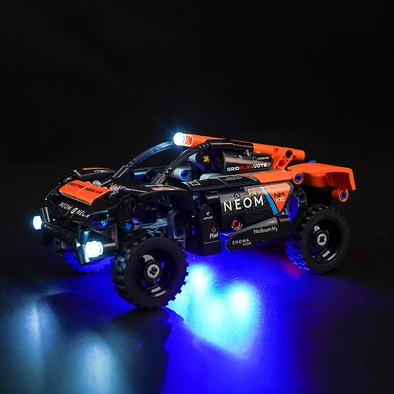 

Vonado LED 42166 set is suitable for NEOM McLaren Extreme E Race Car building blocks (including lighting accessories only)