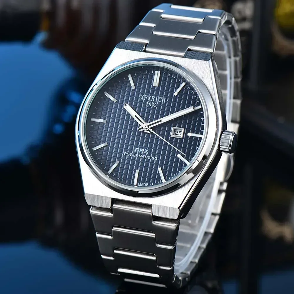 

AAA+ Original Brand Tiso Watches for Men Classic PRS Styles Full Stainless Steel Automatic Date Watch Fashion Business Clocks