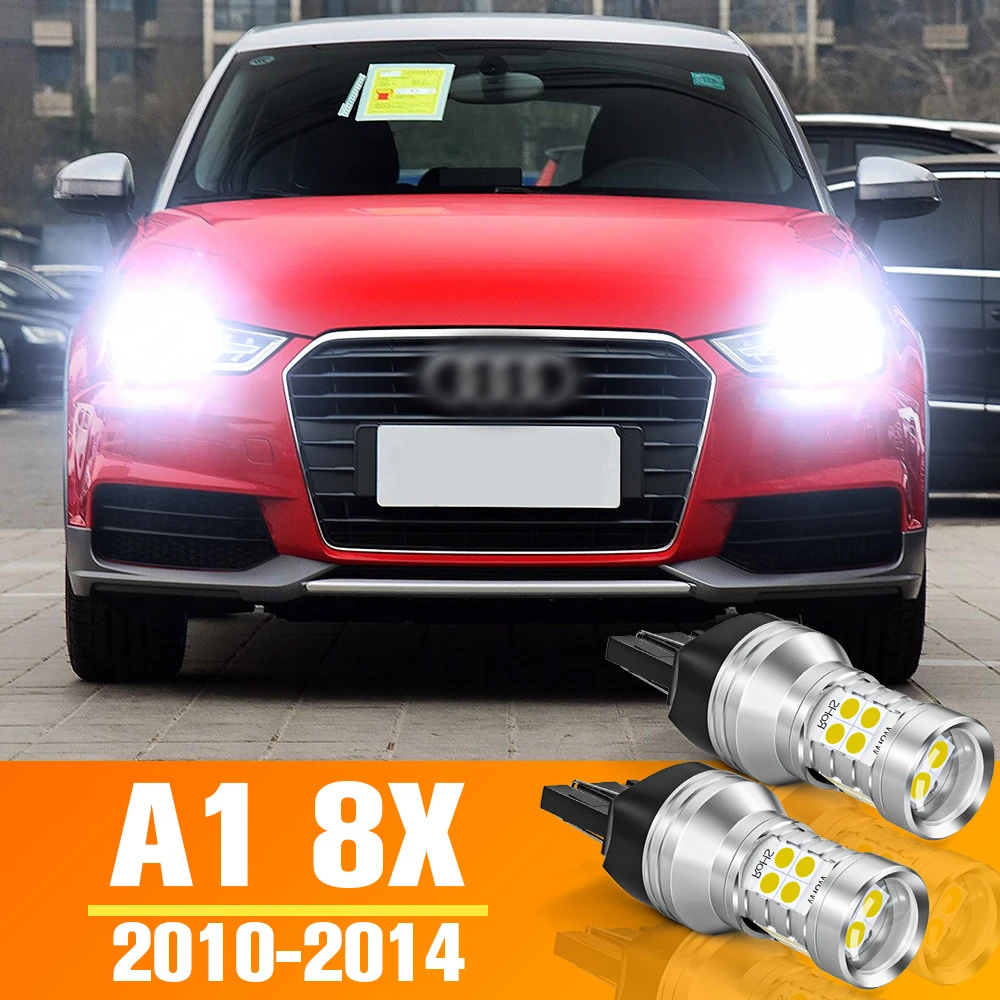 2pcs LED Daytime Running Light Bulb Accessories DRL For Audi A1 8X 2010