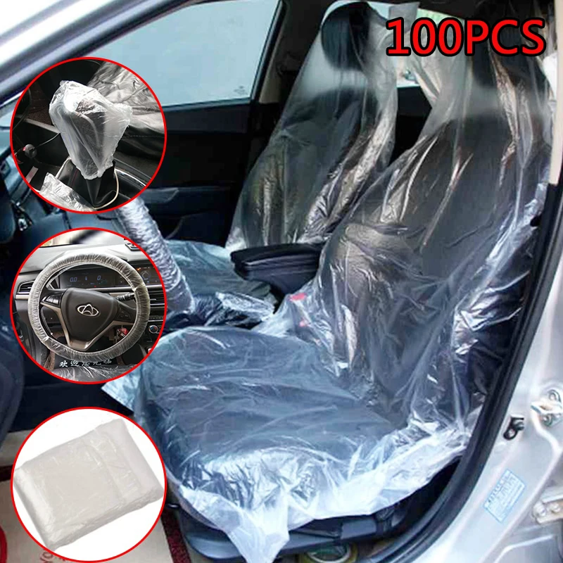 50/100 pièces housses de siège de voiture jetables universelles housse de protection pour la réparation de beauté soins imperméables nettoyage beauté siège de voiture Prote