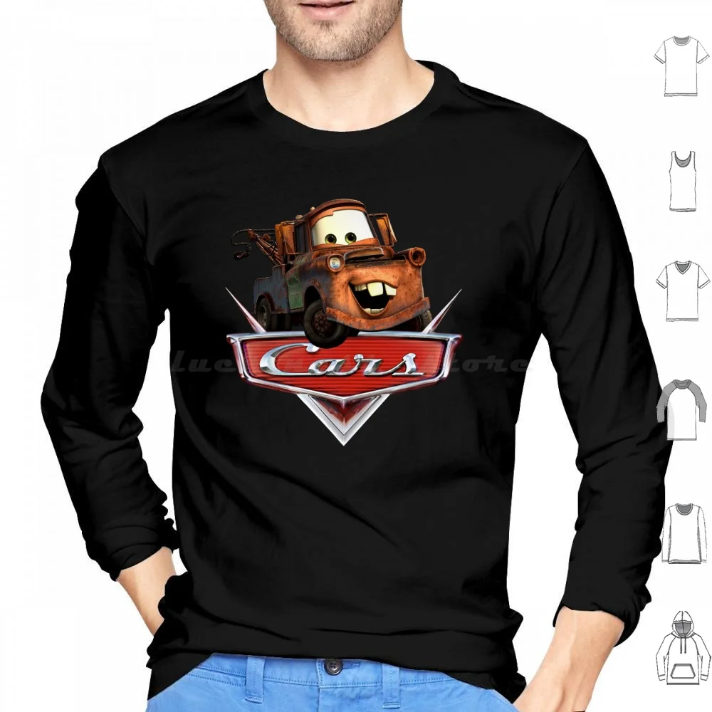 Cars Kids Movie Tow Mater On Logo Felpe Con Cappuccio Auto A Maniche Lunghe Tow Mater Pixar Cars 2 Lightning Cars 3 Sally Radiatore